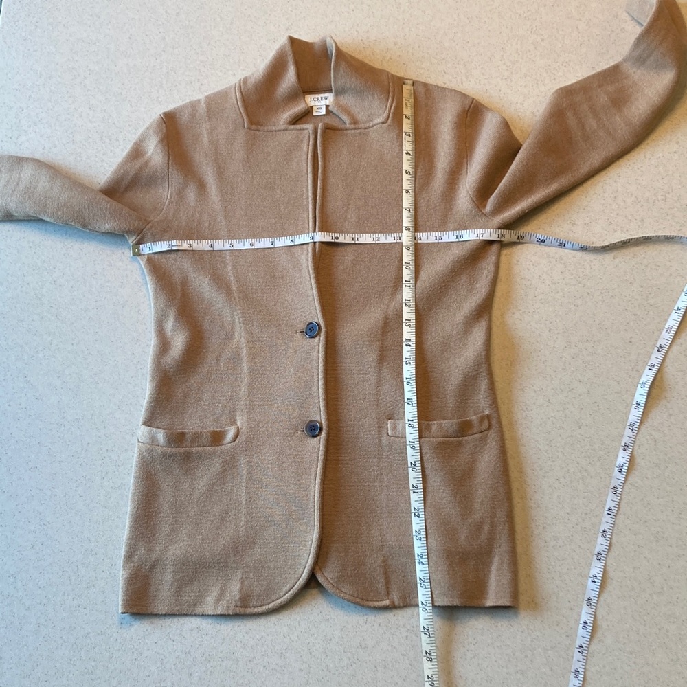 J. Crew Knit Sweater Jacket Camel Women Size XS - Picture 3 of 7